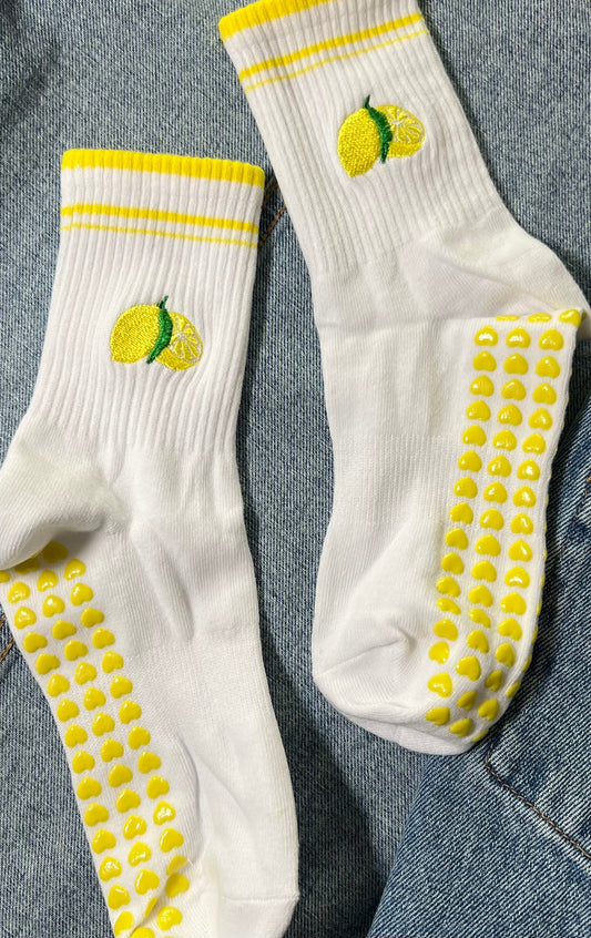 Pilates lemon socks